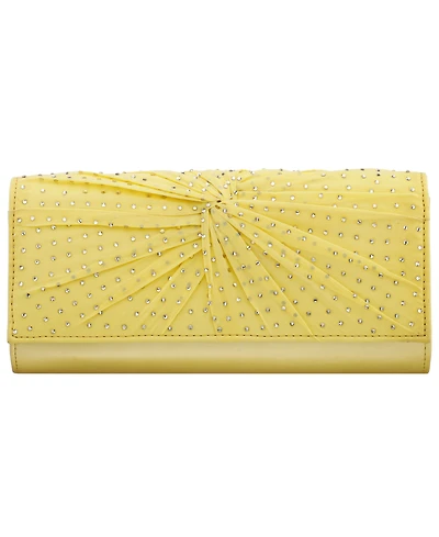 Nina Unique Chiffon Twist Crystal Small Clutch Handbag