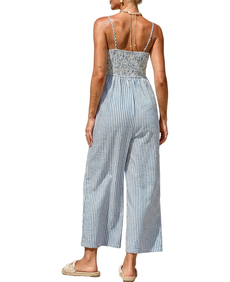 Cupshe Women's Hear Me Out Striped Jumpsuit