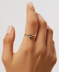 Ana Luisa 14K Gold-Plated Leia Puffy Heart Ring