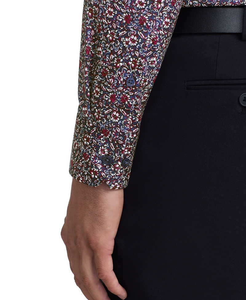 Ted Baker Men's Floral Print Slim Fit Dress Shirt
