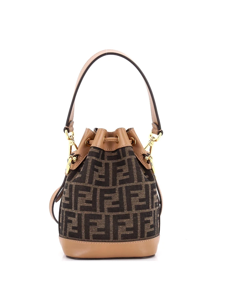 Pre-Owned Fendi Mini Mon Tresor Bucket Bag Zucca Canvas
