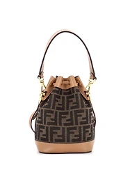 Pre-Owned Fendi Mini Mon Tresor Bucket Bag Zucca Canvas