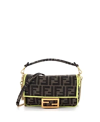 Pre-Owned Fendi Mini Baguette Nm Bag Zucca Canvas