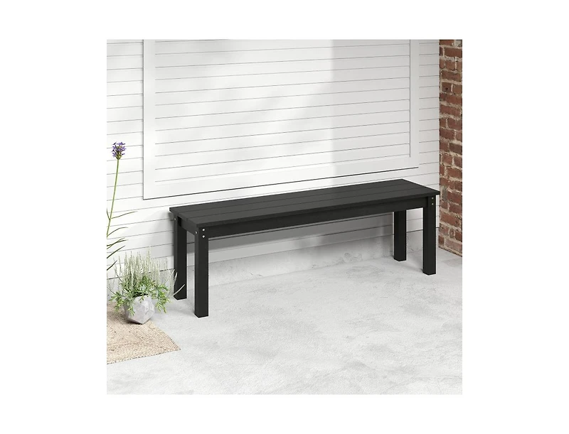 Slickblue 55 Inch Hdpe Outdoor Bench for Patio and Garden