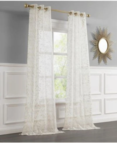 Dainty Home Cecily 2 Pack Linen Textured Metallic Light Filtering Grommet Curtain Panel Pair 38 X22 X 84 X22