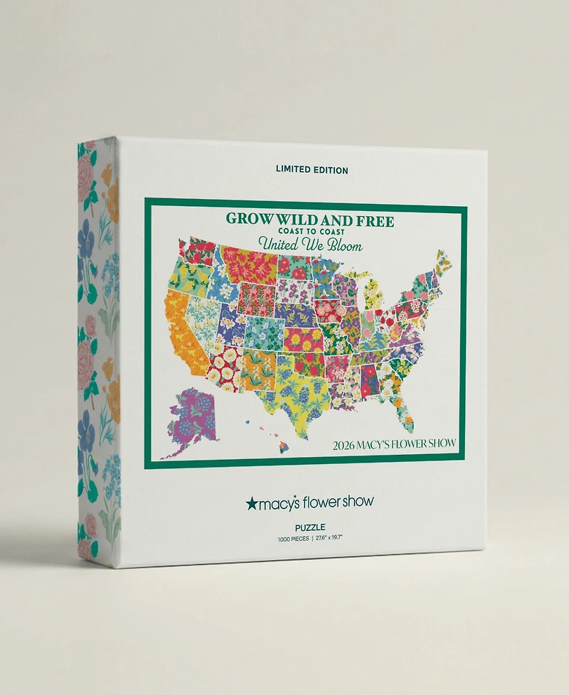 Macy's Flower Show U.s. Flower Map Puzzle, Macy's Exclusive