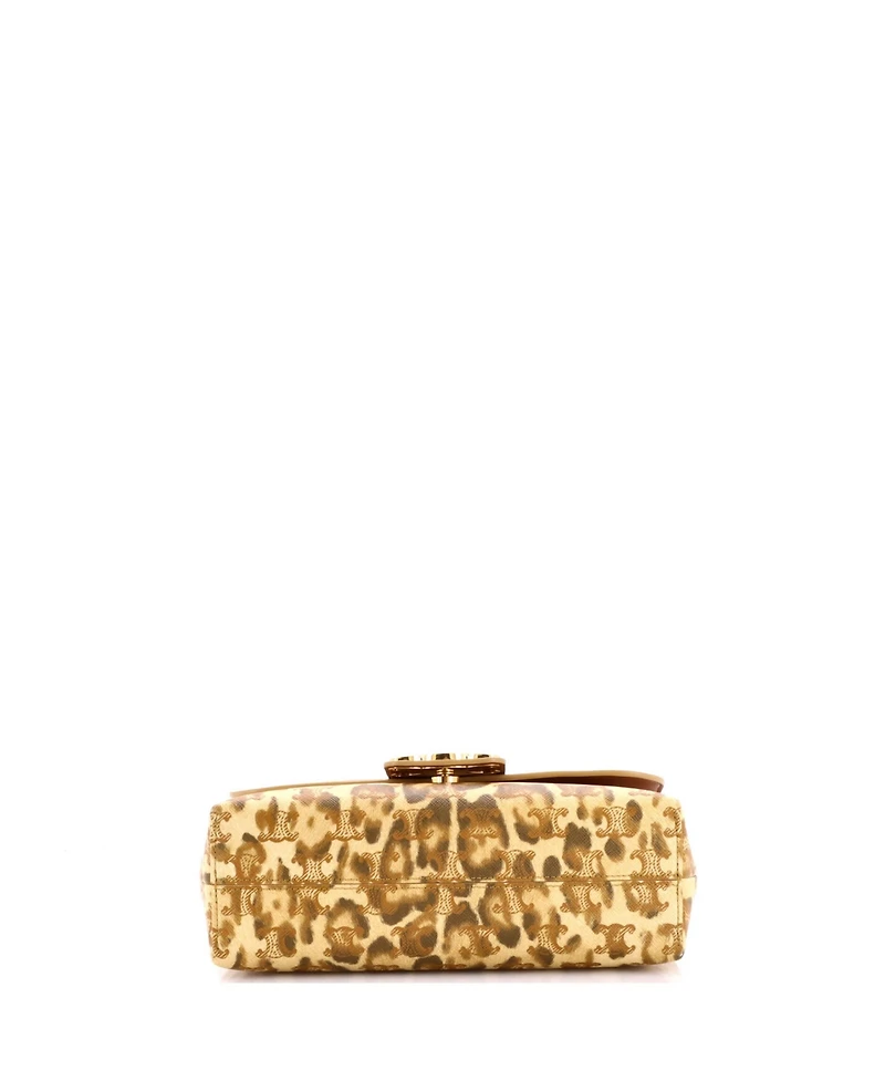 Pre-Owned Celine Medium Victoire Flap Shoulder Bag Printed Triomphe Coated Canvas