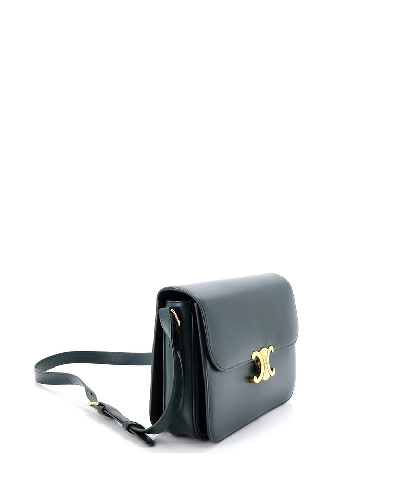 Pre-Owned Celine Large Triomphe Shoulder Bag Smooth Calfskin