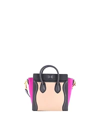 Pre-Owned Celine Nano Tricolor Luggage Bag Leather