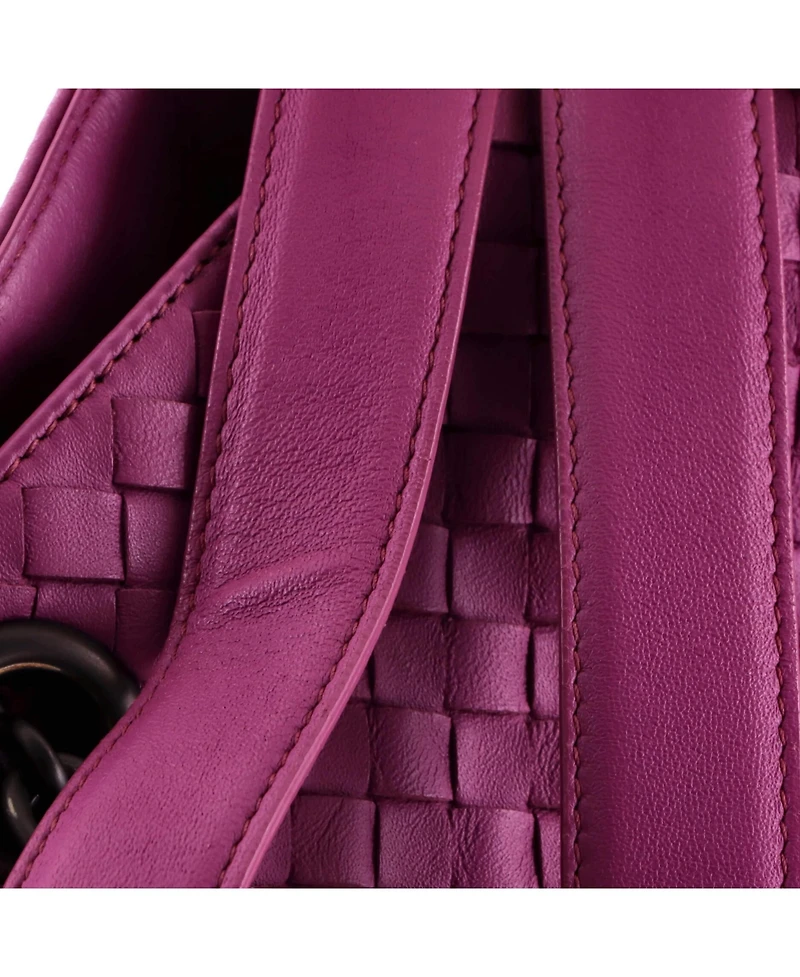 Pre-Owned Bottega Veneta Large Double Chain Tote Intrecciato Nappa