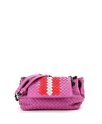 Pre-Owned Bottega Veneta Mini Accordion Flap Chain Shoulder Bag Intrecciato Nappa