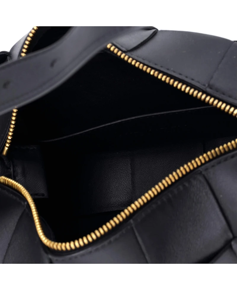 Pre-Owned Bottega Veneta Brick Cassette Shoulder Bag Maxi Intrecciato Leather