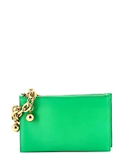 Pre-Owned Bottega Veneta Small Trio Wristlet Pouch Leather