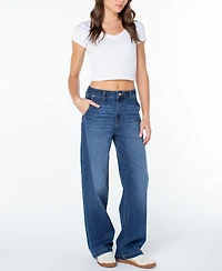 Celebrity Pink Women's High-Rise Relaxed Trouser Jeans