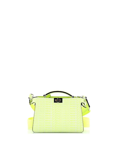 Pre-Owned Fendi x Marc Jacobs Peekaboo ISeeU XCross Bag Printed Logo Embossed Leather