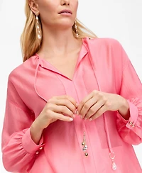 I.n.c. International Concepts Women's Long Sleeve Satin Blouse, Macy's Exclusive