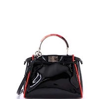 Pre-Owned Fendi Mini Resin Handle Peekaboo Bag Patent