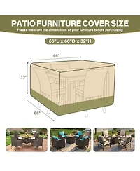 Aoodor Heavy Duty Outdoor Furniture Set Cover, 600D Waterproof Oxford Patio Sectional Set Cover Covers with Air Vents for Patio Furniture
