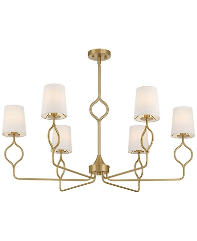 Possini Euro Design Pirouette 40"W Warm 6-Light Chandelier