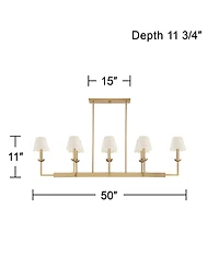 Possini Euro Design Kime 50"W 8-Light Island Chandelier
