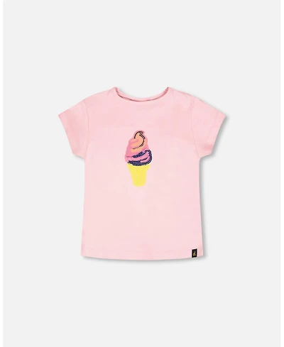 Deux par Deux Little Girls Little/ Cotton Jersey Ice Cream T-Shirt