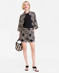 I.n.c. International Concepts Women's Printed Drawstring-Waist Shorts, Macy's Exclusive