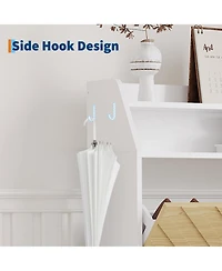 Homfan Shoe Cabinet with 3 Flip Drawers, Hidden Shoe Storage Cabinet with Shelf, Slim Wood Shoe Organizer for Hallway and Entryway, Space Saving