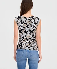 I.n.c. International Concepts Women's Printed Mesh Sleeveless Top