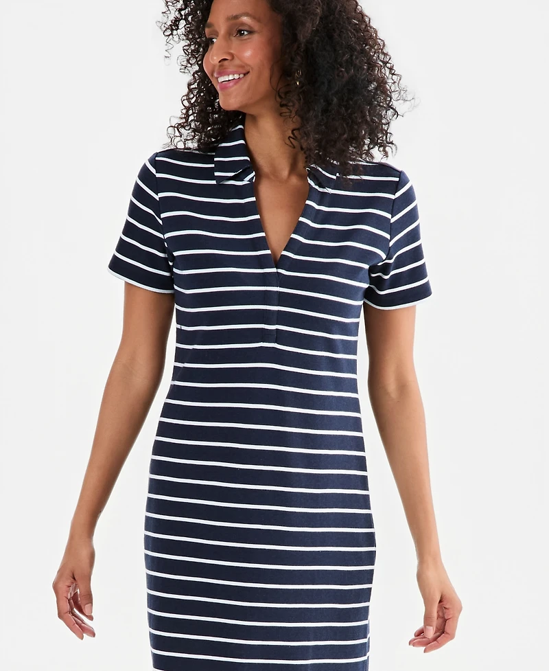 Style & Co Women's Striped Polo Dress, Macy's Exclusive
