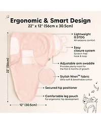 KeaBabies 3pk Soothe Wren Swaddle Sleep Sacks, Newborn Swaddles Wrap 0-3 Months, Soft Baby Wearable Blanket