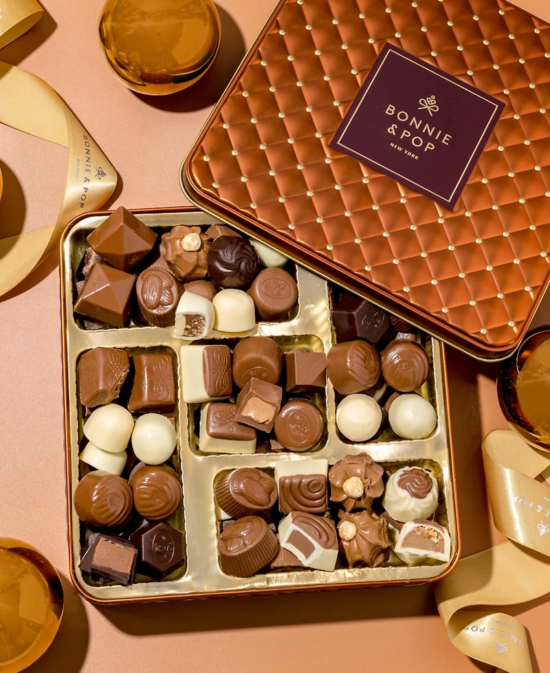 Bonnie & Pop Chocolate Truffle Gift Tin, 2.3 lbs
