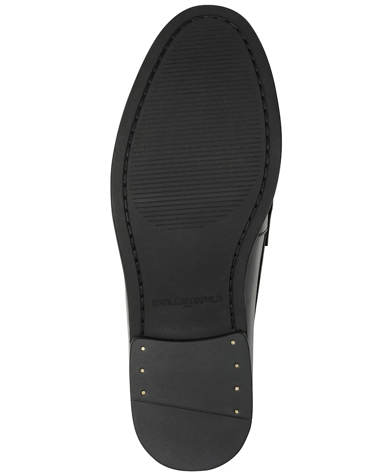 Karl Lagerfeld Men's Embroidered Logo Slip-On Loafers