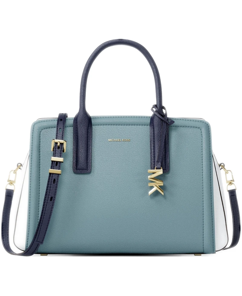 Michael Kors Women's Laila Medium Color-Block Leather Satchel Bag
