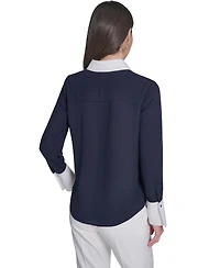 Tommy Hilfiger Women's Slim-Fit Button-Up Top
