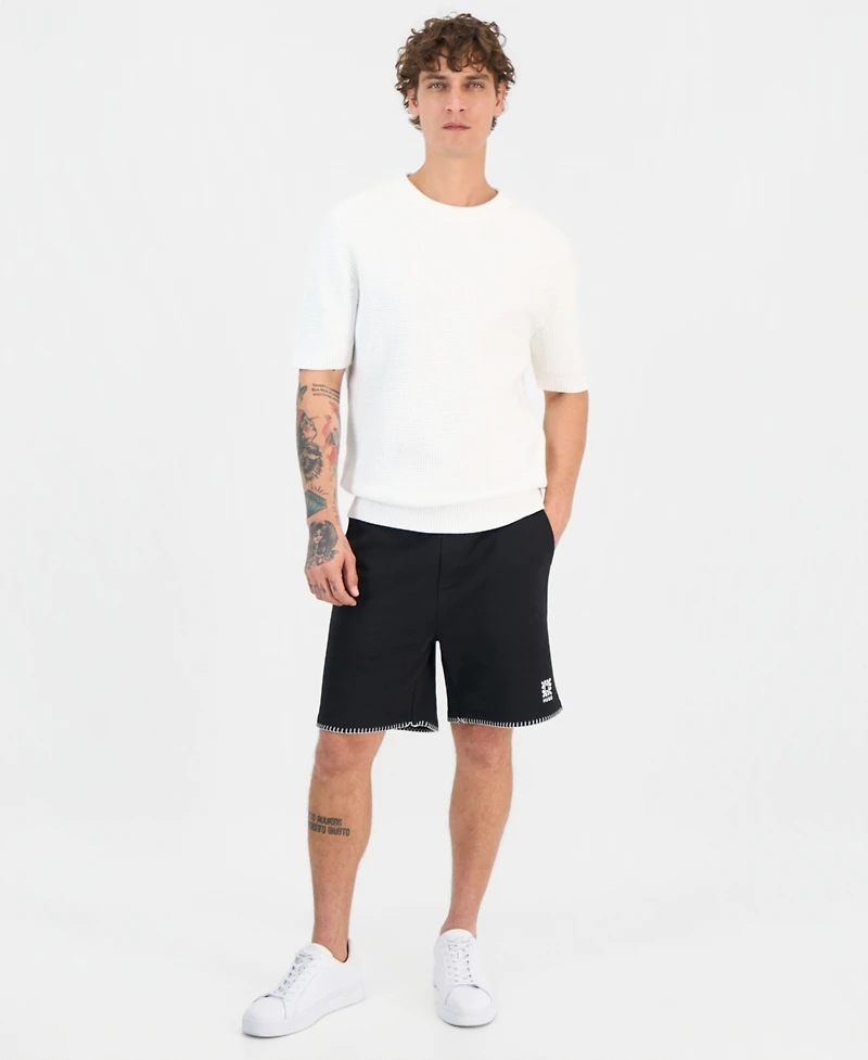 Hugo Boss Men's Cotton Textured Short-Sleeve Shirt