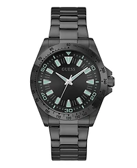 Guess Men's Black Stainless Steel Analog Watch, 42mm