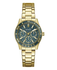 Guess Women's Gold-Tone Stainless Steel Multi-Function Watch, 36mm