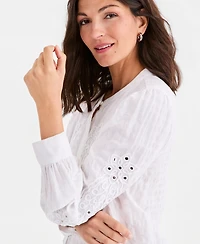 Style & Co Women's Sequin Embellished Top, Macy's Exclusive