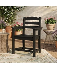 Set of 2 Outdoor Dining Chair with Armrests, For All Weather Conditions