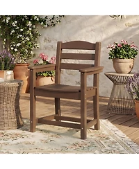 Set of 2 Outdoor Dining Chair with Armrests, For All Weather Conditions
