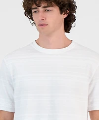Guess Men's Cotton-Blend Textured Knit Crewneck Top