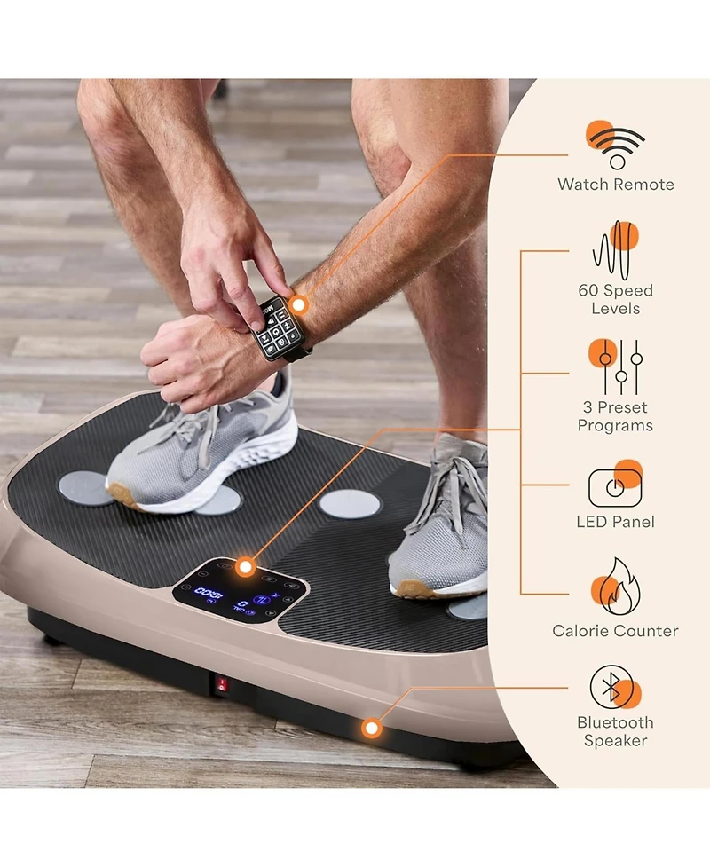 Lifepro Rumblex 4D Vibration Plate Exercise Machine – Triple Motor Oscillation, Linear & Pulsation for Whole Body Fitness