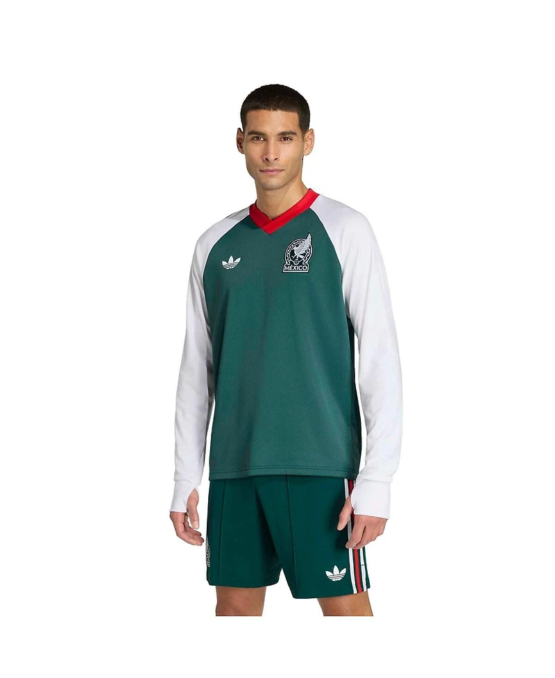 Adidas Men's Green Mexico National Team 2026 World Cup Pre-Match Away Long Sleeve Training Jersey