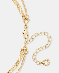 Anne Klein Gold-Tone 2-in-1 Dogtag Pendant Necklace