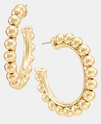 Dkny Gold-Tone Statement Ball C Hoop Earrings