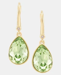 Dkny Gold-Tone Glass Peridot Statement Teardrop Earrings