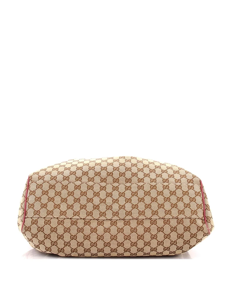 Pre-Owned Gucci Large Sukey Tote Gg Canvas with Leather