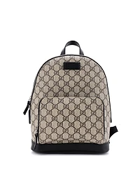 Pre-Owned Gucci Small Zip Pocket Backpack Gg Coated Canvas