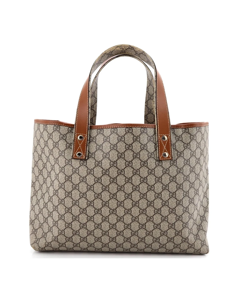 Pre-Owned Gucci Medium Web Loop Tote Gg Coated Canvas