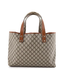 Pre-Owned Gucci Medium Web Loop Tote Gg Coated Canvas